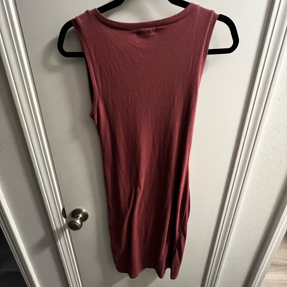 Leith Bodycon Ruched Mauve Sleeveless Dress Size S - Picture 2 of 6